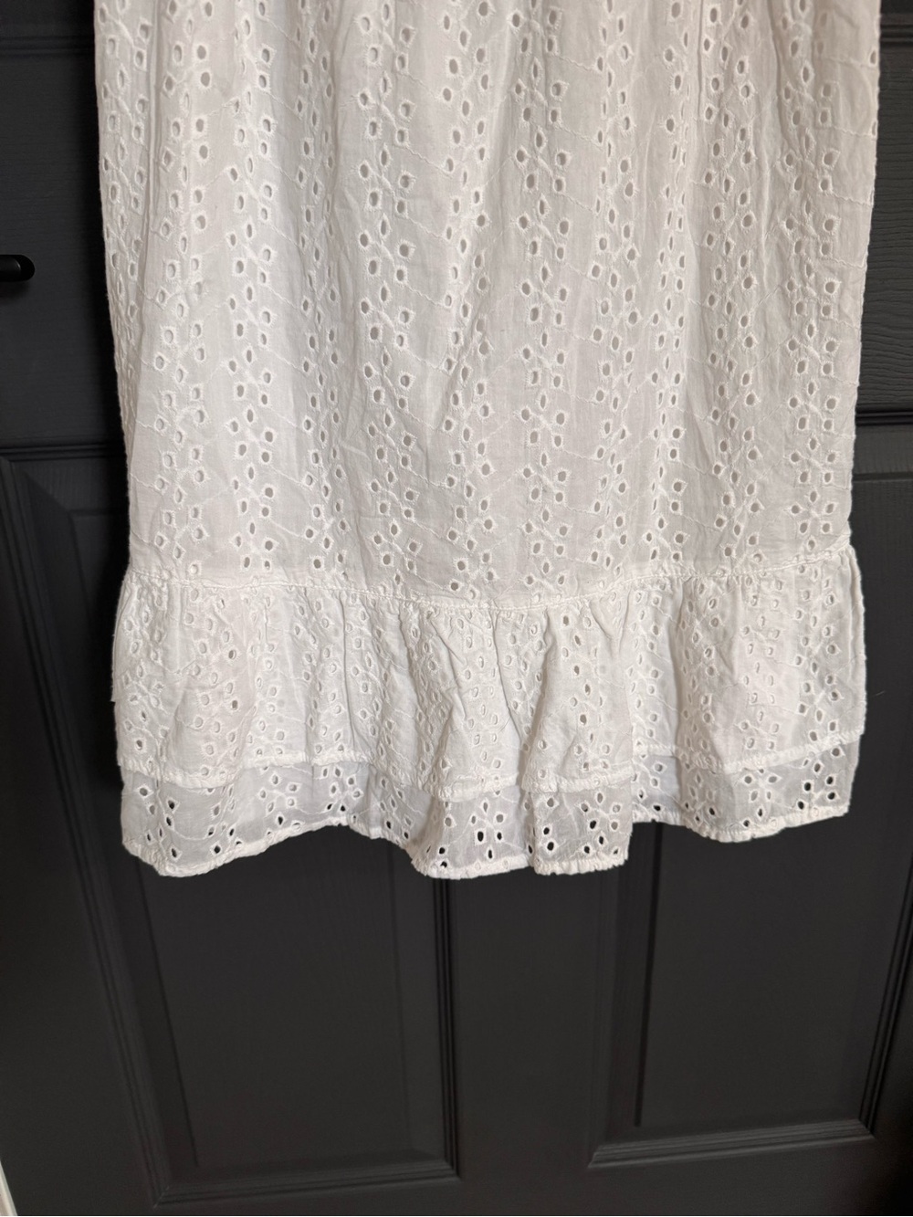 Hollister White Eyelet Tie-Back Mini Dress NWT Size Medium - Picture 3 of 7